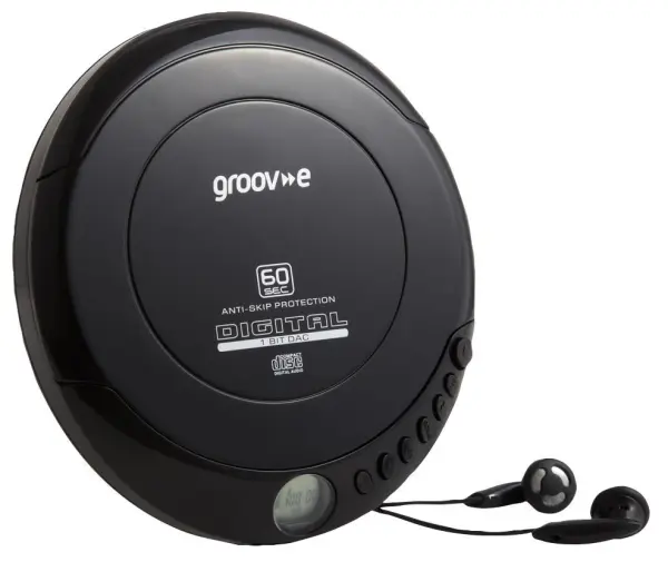 Groov-e Retro Series Personal CD Player, Black