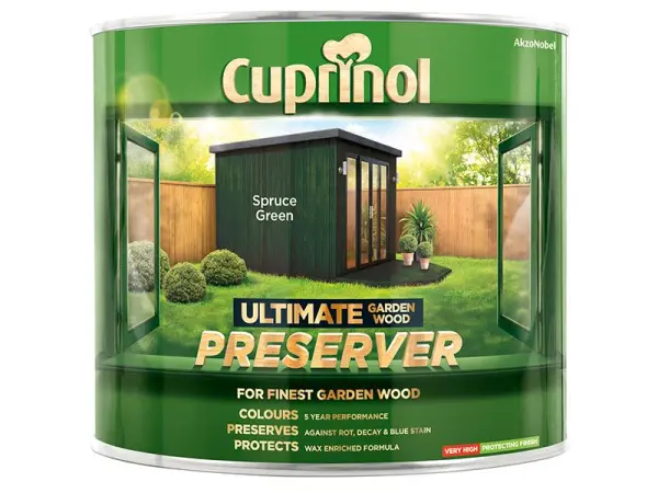 Cuprinol Ultimate Garden Wood Preserver, Spruce Green, 1L