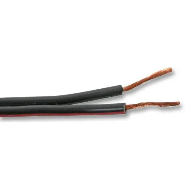 PRO POWER Figure‑8 2‑Core Speaker Cable Red/Black 0.75mm² 100m Reel
