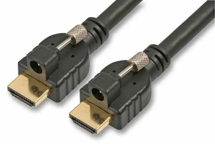 Pro Signal כבל HDMI זכר לזכר עם ברגי נעילה, 2 מטר שחור
