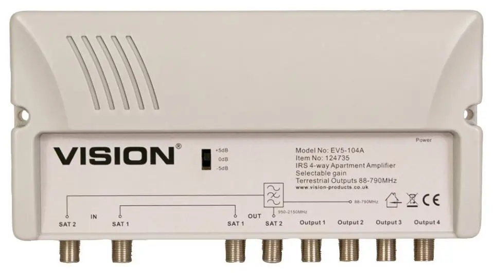 VISION EV5-104A IRS 4-Way Apartment Amplifier