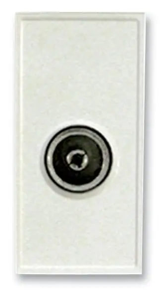 TRIAX Single Female IEC Euro Module, White