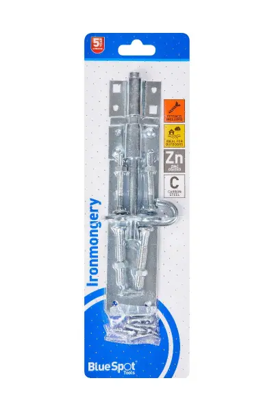 Blue Spot Tools 150mm Zinc Plated Brenton Bolt