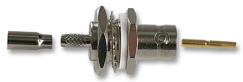 GREENPAR - TE CONNECTIVITY BNC Πρίζα Τοιχώματος, 50 Ohm, Καλώδιο RG174, DC έως 