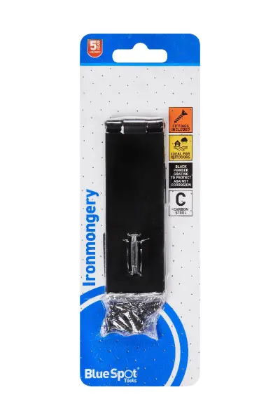 Blue Spot Tools 115毫米黑色粉末喷涂铰链搭扣套装