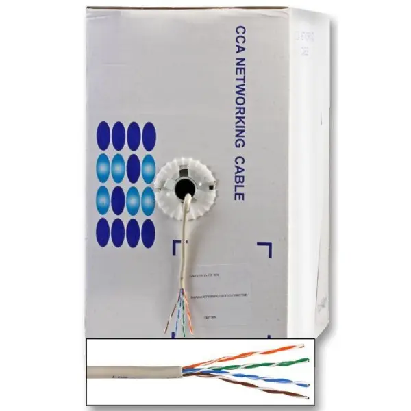 PRO POWER UTP Network Cable, CCA Conductors, Grey, 305m Reel