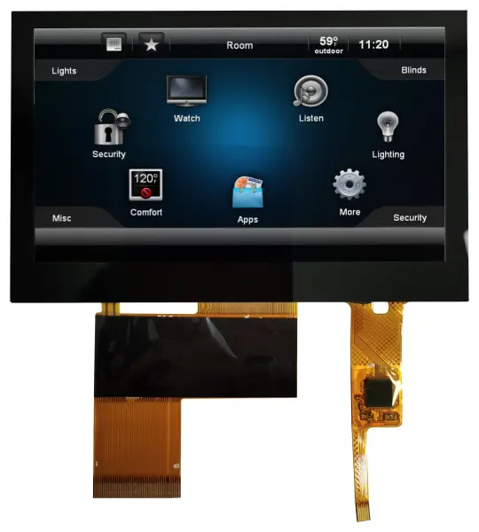 MIDAS DISPLAYS 4.3 Inch IPS TFT LCD Module, 480x272, Capacitive Touch, RGB, 3.3