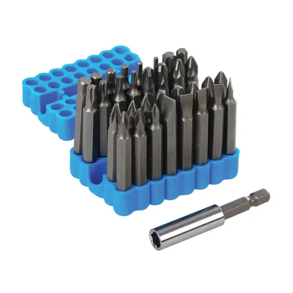 Silverline 33-Piece Screwdriver Bit Set, 50mm, Chrome Vanadium
