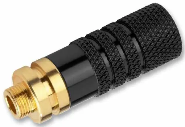 RARAION Conector de Áudio Bloqueável 3,5mm 3 Polos Banhado a Ouro