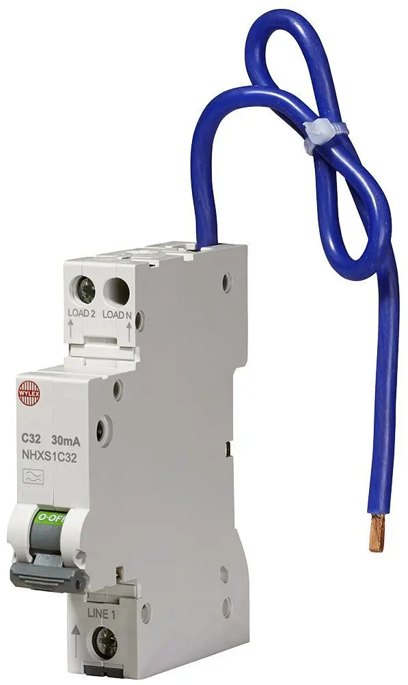 Wylex 32A 30mA RCBO Single Module Type C