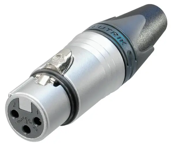 NEUTRIK שקע XLR, 3 פינים, עמיד בחום