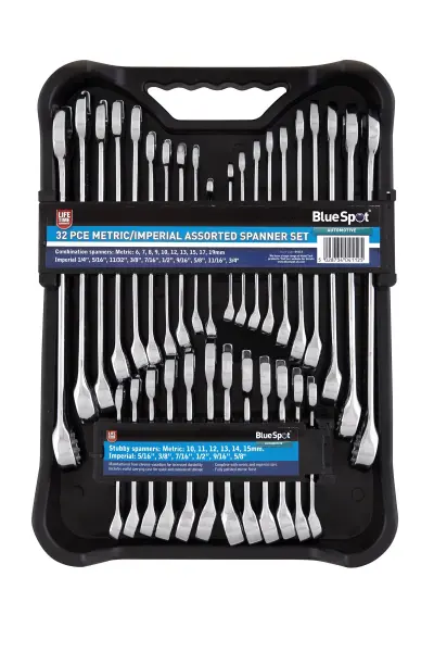 Blue Spot Tools 32-Piece Metric/Imperial Spanner Set
