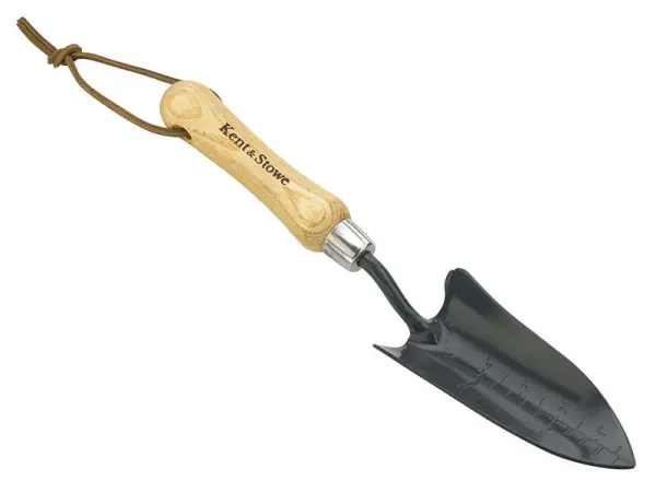 Kent & Stowe Carbon Steel Hand Transplanting Trowel, FSC Ash Wood
