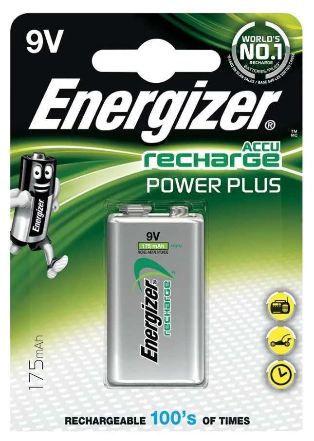 ENERGIZER NiMH Dobíjecí baterie 9V PP3, 175mAh, 1ks