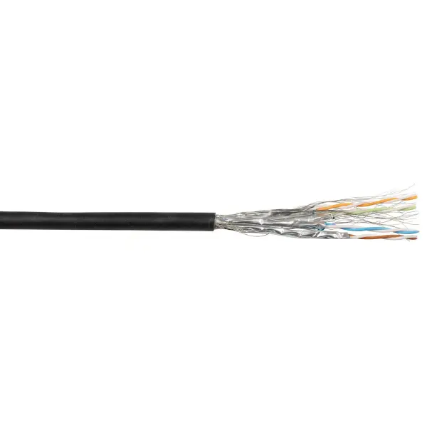 VAN DAMME TourCat Cat6A Flexible S/FTP Network Cable, Black - 100m