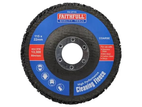 Faithfull דיסק ניקוי גס מצמר פלדה 115mm x 22mm