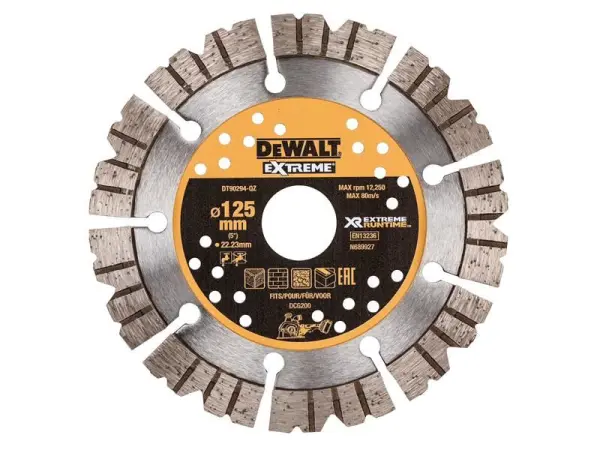 DEWALT DT90294 Lame de coupe diamant Extreme 125mm x 22,23mm
