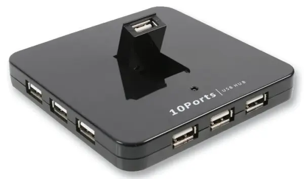 PRO SIGNAL Hub USB 2.0 de 10 Puertos con Alimentación Eléctrica