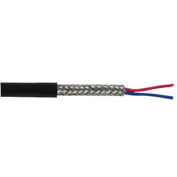 PRO POWER 2-Core Screened Cable 0.2mm² 100m Black