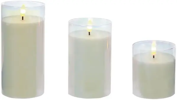 PREMIER גביע זכוכית פנינה LED, אור לבן חם, 15 ס״מ