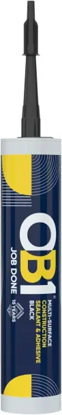 OB1 Sigillante Nero Multisuperficie per Costruzioni e Adesivo Impermeabile