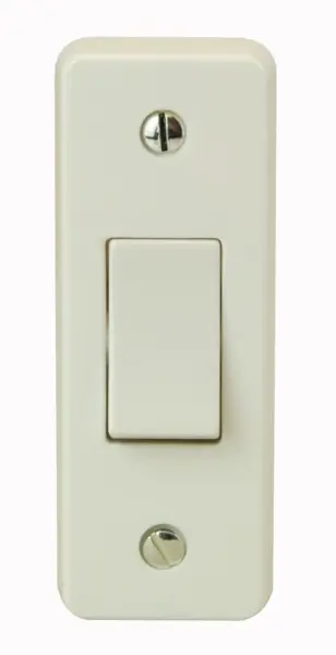 Crabtree מתג ראשת 10A, 2-כיווני SP, לבן, 1-כניסה