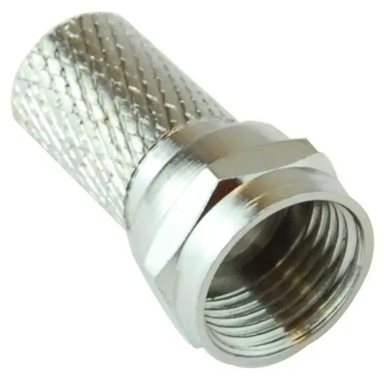 PRO SIGNAL Twist-On F Type Plug, Nickel Plated Brass, RG6U