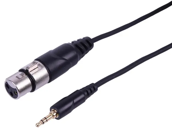 PULSE Audio Cable - 3.5mm Stereo Jack to 3-Way XLR-F Lead - 1m