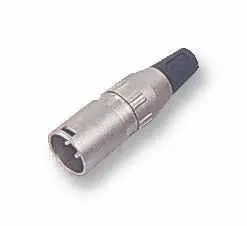 Deltron 5 Pin XLR Plug, Cable Mount, Silver Plated