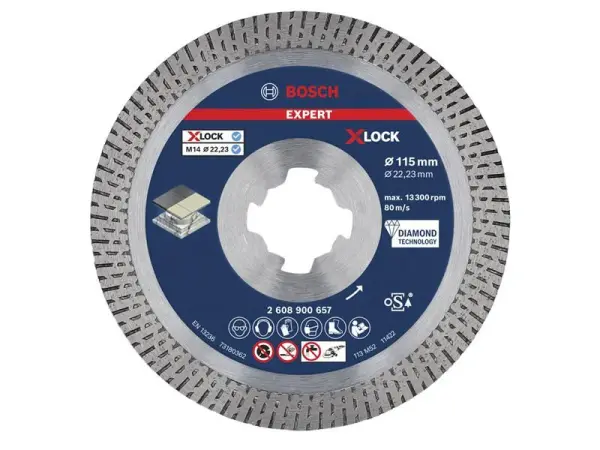 Bosch EXPERT Hard Ceramic Diamond Cutting Disc, 115 x 22.23mm