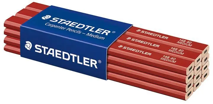 STAEDTLER Matite da Carpentiere 2H medie, confezione da 12