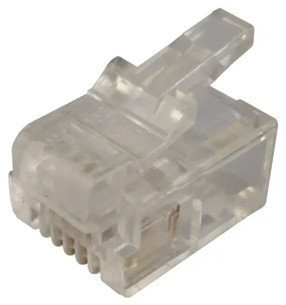 MH CONNECTORS חיבור RJ11 6P4C, מגעים מצופים זהב, אנכי