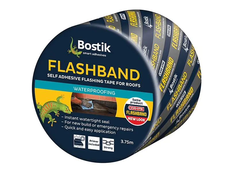 Evo-Stik Flashband e Primer, 100mm x 3,75m, Nastro Autoadesivo per Coperture
