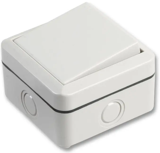 PRO ELEC מתג חוץ 1-גנג 2-נתיב, 10 אמפר, IP66