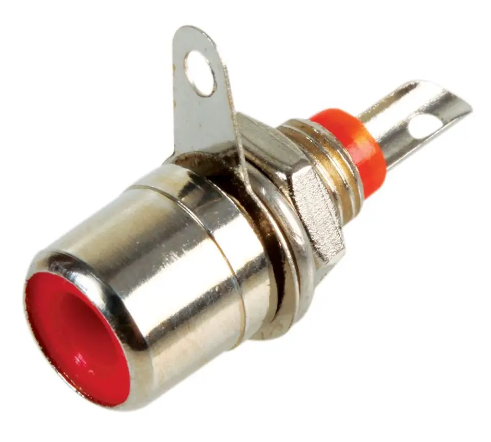 PRO SIGNAL - Connecteurs RCA Phono à Montage Panneau, Rouge, Lot de 10