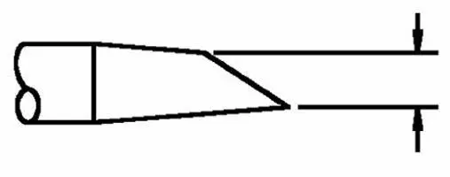 PACE 1124-0033-P1 Γωνιακή Μίνι Κωνική Ακίδα Κολλήσεως, 3.3mm