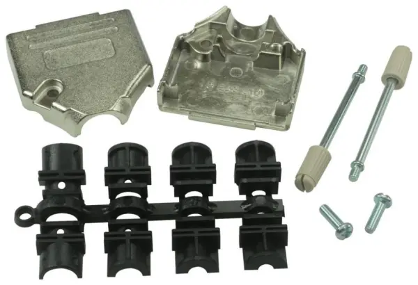 MH CONNECTORS ダイカスト15ピンDサブフード RFI/EMIシールド付き