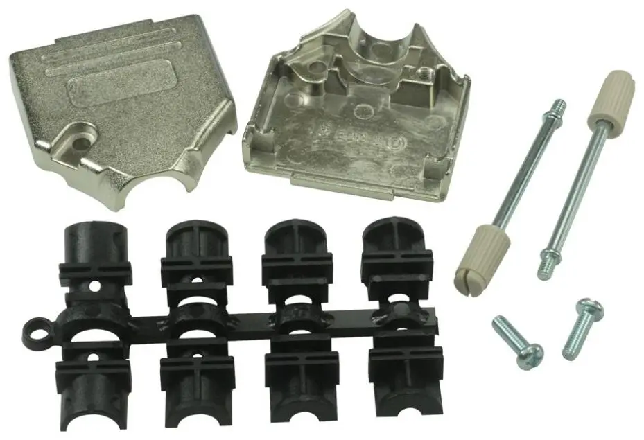 MH CONNECTORS ダイカスト15ピンDサブフード RFI/EMIシールド付き