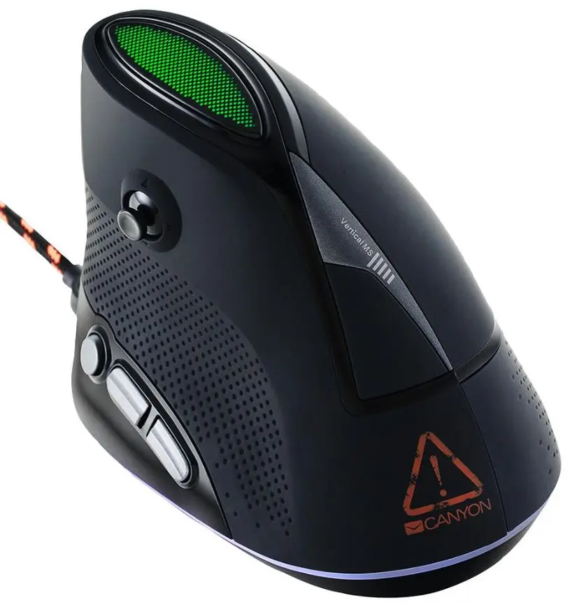 CANYON Emisat Vertical Gaming Mouse, 7 Κουμπιά RGB, Οπτικός Αισθητήρας, Μαύρο