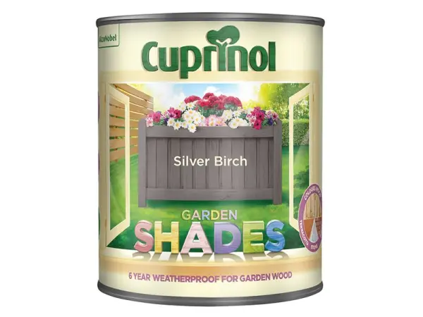 Cuprinol Garden Shades Silver Birch Wood Stain, 1 Litre