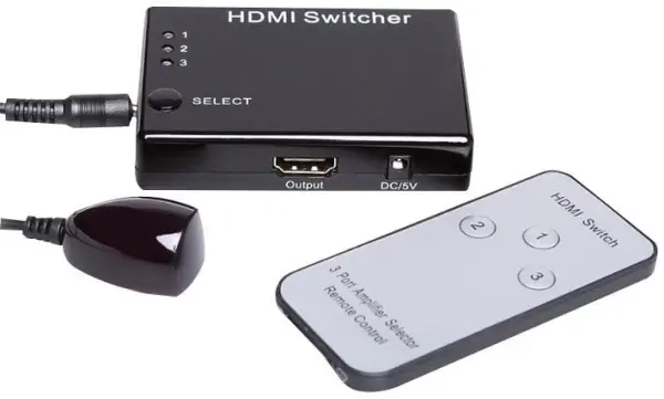 LMS DATA מתג HDMI 3 יציאות עם שלט, 1080p