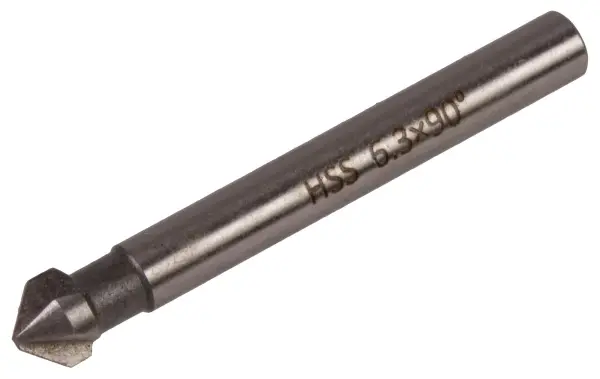 Linear Tools 90° High Speed Steel 3-Flute Straight Shank Countersink - 6.3mm M3