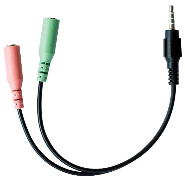 LMS DATA 3.5mm PC Headset Adaptor - 1 Plug to 2 Socket