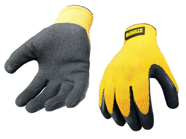 DeWALT Yellow Knit Back Gripper Gloves, Large