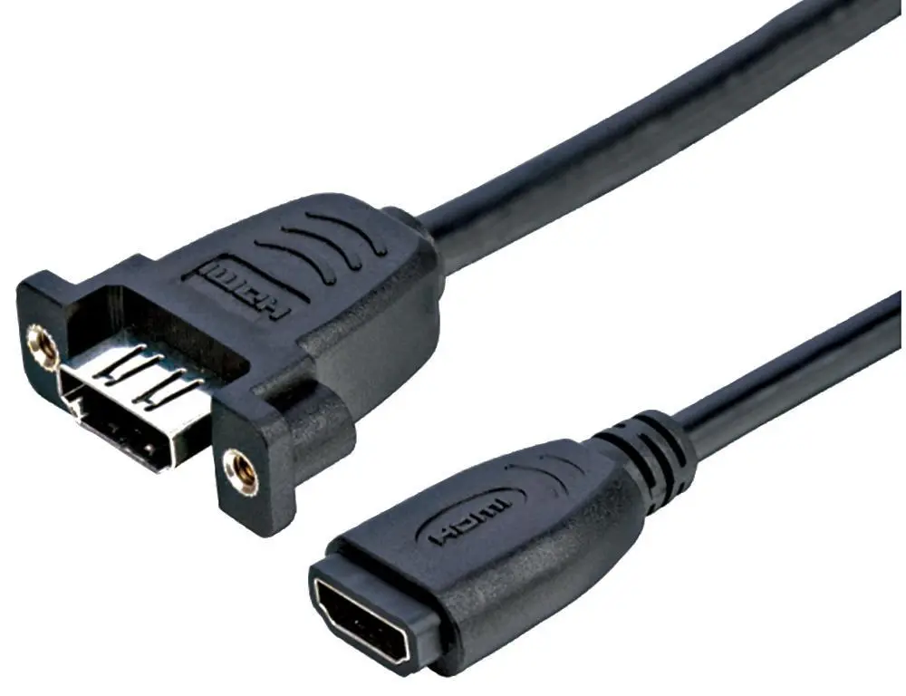 PRO SIGNAL HDMI メス-メス パネルマウント延長ケーブル 1m ブラック