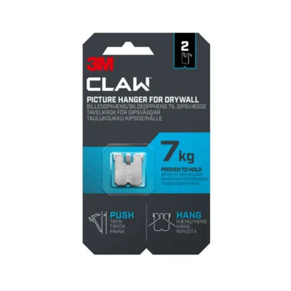 3M CLAW Drywall Picture Hanger 7kg 2pk