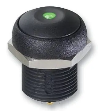 APEM Pulsante Rotondo IR Series con LED Giallo, IP67