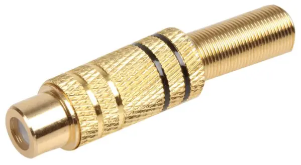 PRO SIGNAL Zlacený černý RCA fono konektor