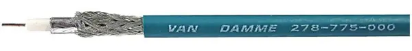 VAN DAMME - HD Vision Miniatur LSZH Ecoflex Koaxialkabel Blau 100m