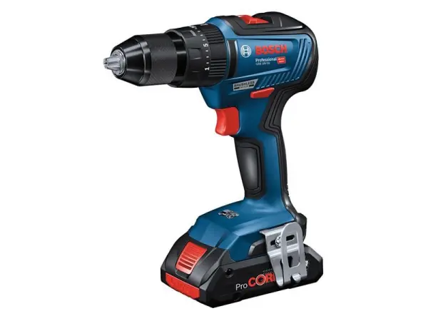Bosch GSB 18V-55 Combi Drill, Brushless Motor, 18V, 2 x 4.0Ah ProCORE18V